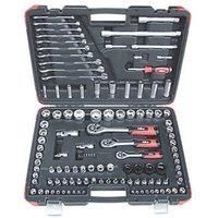 120 pc Ratchet Socket Set 1/4" 3/8" 1/2in Metric Wrench Kit Torx Pozi Hex HILKA