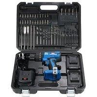 Hilka PTLBD1822 18V Li-ion Brushless Combi Drill with Two 2.0Ah Batteries & 50 PCE Accessories