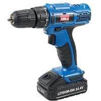 Hilka Tools PTLCDD14 Li-Ion Cordless Drill Driver, 14.4 V, Black/Blue