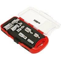 Hilka High Quality 7Pce Universal Joint And Adaptor Set 1/4" 3/8" & 12" Drive