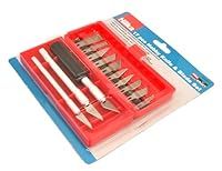 Hilka Tools 73200017 Hobby Knife and Blade Set - Red (17-Piece)