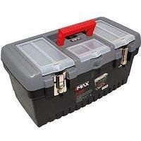 19" Plastic Tool Box Storage Organiser With Removable Tray