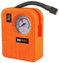 RAC HP223 12V Compact Inflator - Built-In Light - For Cars, Motorcycles, Inflatables