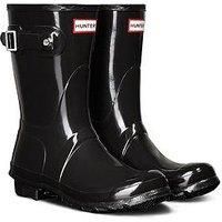 Hunter Women's Navy Matte Rubber Rain Boots Original Short 10 MED WFS1000RMA NEW