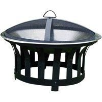Large steel Charcoal Trolley Garden Barbecue BBQ / Grill & Chimnea Wood Burner