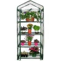 Kingfisher Clear 4-Tier Frame Zip Cover Growhouse Plants Vegetables Greenhouse