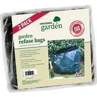 Kingfisher Garden Refuse Bags 2 Pack With Two Handles 55L capacity - Size 43cm x 40cm x 43cm