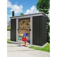 8' x 4' Yardmaster Castleton Anthracite Pent Metal Shed (2.38m x 1.19m)