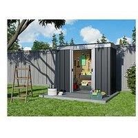 6' x 4' Yardmaster Castleton Anthracite Pent Metal Shed (1.98m x 1.19m)