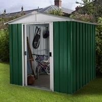 Yardmaster Emerald Metal Apex Shed 6 x 4.5ft with Floor Support Frame