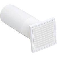 Xpelair 6" Wall Vent Installation Kit Wall Tube External Grille White Square