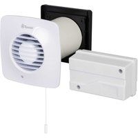 Xpelair Simply Silent LV100TS Square 100mm Timer Fan with Wall Kit