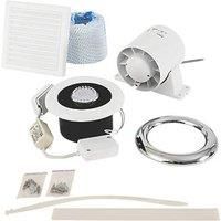 Xpelair ALL100 93290AW /'Airline LED/' Inline Shower Extractor Fan with Integrated LED Light (Standard Model)