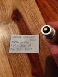 Bell Cooker Hood Lamp 40W - SES Clear (02430)