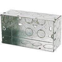 Appleby 2-Gang Galvanised Steel Back Box 47mm (29466)