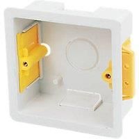Appleby. Single Dry Lining 1 Gang Back Box - White.  2 BOXES Per Order