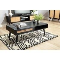 Desser Manhattan Cane Coffee Table In Black