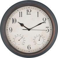 Outdoor Clock with Temperature and Humidity 31.6cm