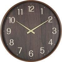 Grain Effect Clock 53cm Brown