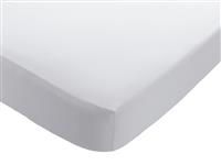 Habitat Washed Plain White Fitted Sheet - Superking