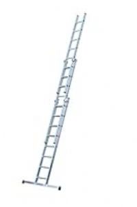 Extension Ladders Youngman Trade 200 EN131 Triple & Double Section Aluminium (3 Section 8 Rung 2.51m Closed - 5.7m Open)