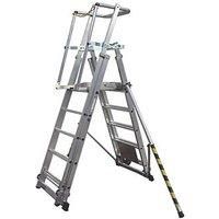 Boss Teleguard Plus 9 to 12 Rung Aluminium & Steel Telescopic Platform Ladder 4.17m (726PG)