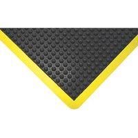 COBA Europe Bubblemat Anti-Fatigue Floor Mat Black / Yellow 0.9 x 0.6m (808FV)
