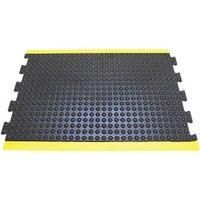 COBA Europe Bubblemat Anti-Fatigue Floor Middle Mat Black / Yellow 0.9 x 0.6m (764FV)