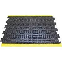 COBA Europe Bubblemat Anti-Fatigue Floor Middle Mat Black / Yellow 1.2 x 0.9m (154FV)