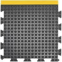 COBA Europe Bubblemat Anti-Fatigue Floor End Mat Black / Yellow 0.5 x 0.5m (785FV)