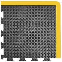 COBA Europe Bubblemat Anti-Fatigue Floor Corner Mat Black / Yellow 0.5 x 0.5m (357FV)