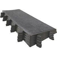 COBA Europe Tough Deck Non-Slip Interlocking Decking (Male Ramped Edges) Black 0.48m x 0.18m 4 Pack (366VH)