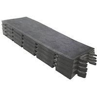 COBA Europe Tough Deck Non-Slip Interlocking Decking (Female Ramped Edges) Black 0.48m x 0.18m 4 Pack (929VH)