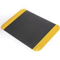 COBA Deckplate ReGen Anti-Fatigue Floor Mat Black / Yellow 900mm x 600mm x 15mm (422YN)