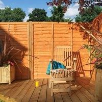 Rowlinson Traditional Lap Panel Dipped 6x6, Screen, Fence, Honey Brown