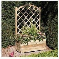 Alpen Home Alysa Wooden Planter Box with Trellis Alpen Home  - Size: 138cm H X 90cm W X 42cm D