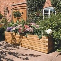 Freeport Park Wooden Planter Box Freeport Park  - Size: 37cm H X 180cm W X 40cm D