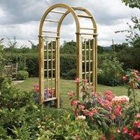 Rowlinson Curved Wooden Trellis Garden Arch - 1240 x 650 mm