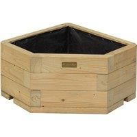 Rowlinson Marberry Corner Planter Wooden Raised Flower Bed Pot Patio Timber