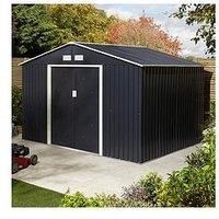 Rowlinson Trentvale 10X8 Metal Apex Shed  Dark Grey