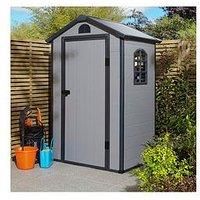 Rowlinson Airevale 4X3 Apex Plastic Shed  Light Grey