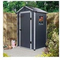 Rowlinson Airevale 4X3 Apex Plastic Shed  Dark Grey