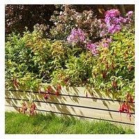 Rowlinson Ledbury Lawn Edging Panels 8 Inch - 4 Pack, Wood