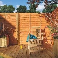 Rowlinson Traditional Lap Lap Fence Panels Honey Brown 1.8 x 0.9m Pack of 3 (321PP)