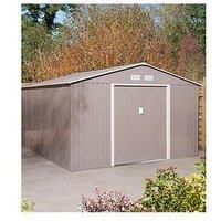 Rowlinson Trentvale 10x12 Metal Apex Shed Light Grey