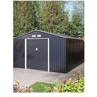 Rowlinson Trentvale 10x12 Metal Apex Shed Dark Grey