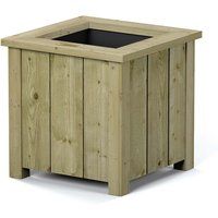 Rowlinson Heritage Patio Planter Square Wooden Raised Bed Planter Flower Small