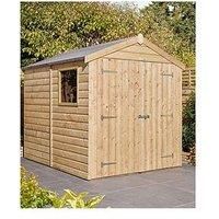 Rowlinson 8x6 Shiplap Apex Shed Double Door with Window