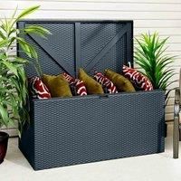 Rowlinson Metal Deck Box Anthracite With Assembly, Grey
