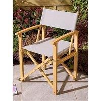 Rowlinson Ascot Folding Director's Chair - Slate Grey, Brown